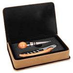 Screw It - WINE TOOL SETS: *Free Shipping* - Custom Engraved 2 and 4 Piece Wine Tool Sets - Vegan Leather and Bamboo Boxes