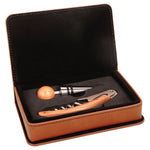 Screw It - WINE TOOL SETS: *Free Shipping* - Custom Engraved 2 and 4 Piece Wine Tool Sets - Vegan Leather and Bamboo Boxes